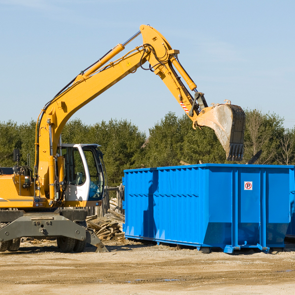 what size residential dumpster rentals are available in Clarence